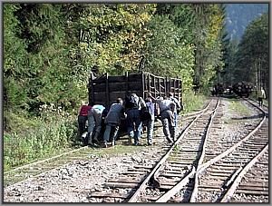 Muskelarbeit in Poiana Novat