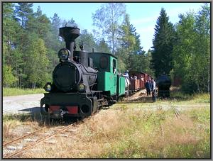 Lok Nr.4 mit Zug Nr 1 in Stensjön