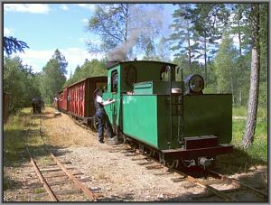 Lok Nr.4 mit Zug Nr 2 in Stensjön
