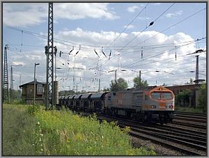 V 330.3 der Havelländischen Eisenbahn mit DGS 90965 in Leipzig-Mockau